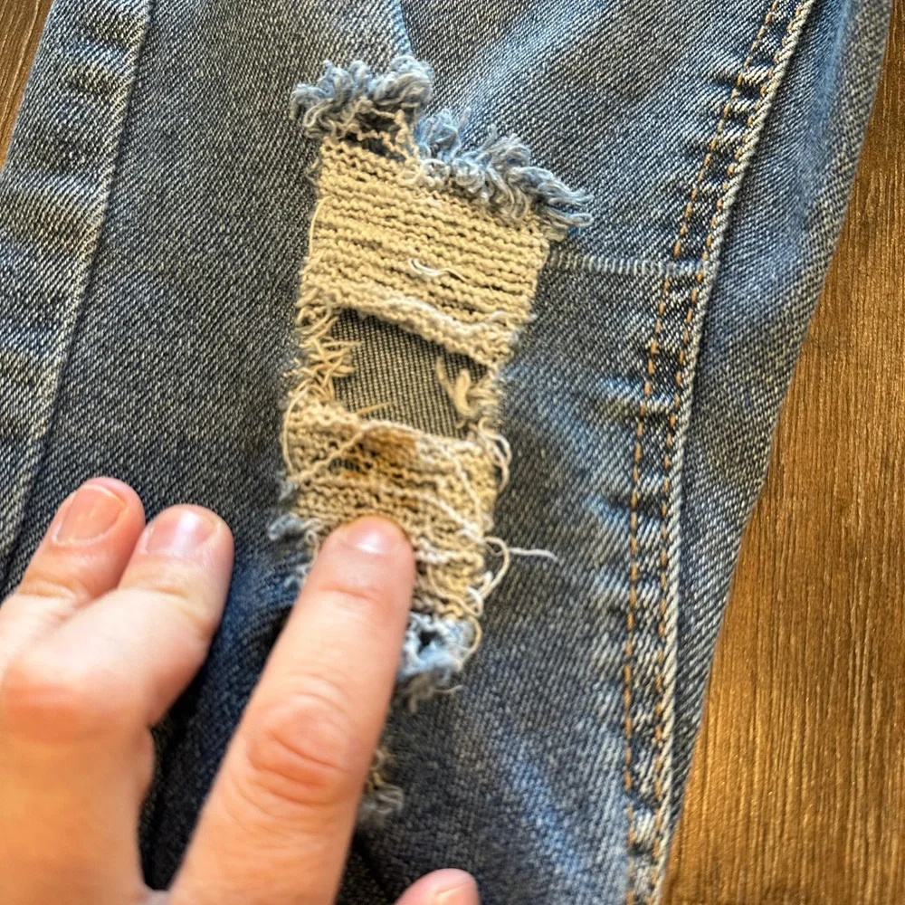 High Rise Distressed Denim Jeans - Picture 10 of 12